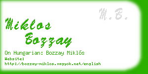 miklos bozzay business card