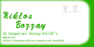 miklos bozzay business card